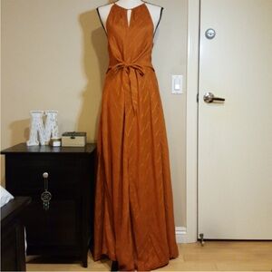 Women's Orange Striped dress